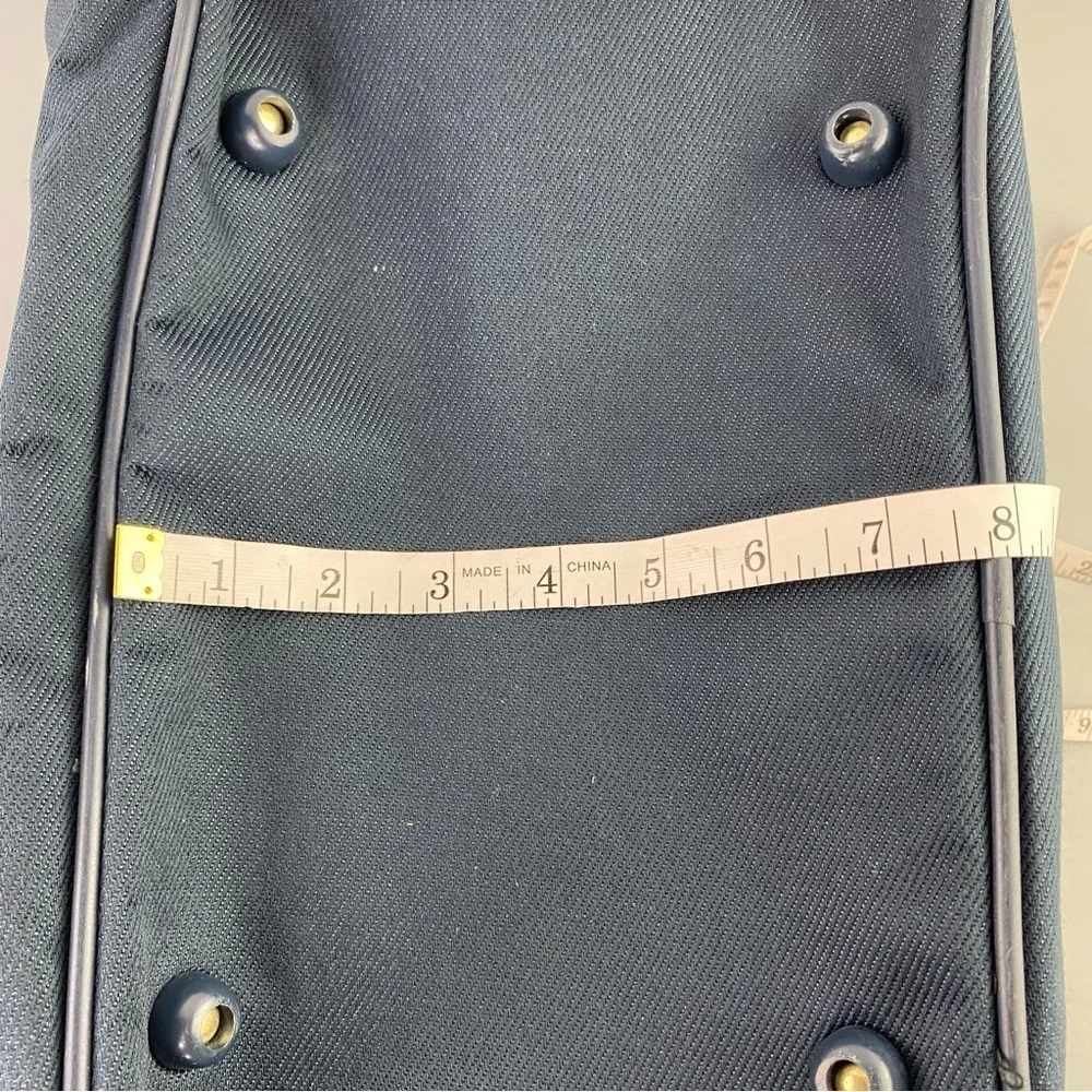 Protocol navy & tan medium sized overnight travel bag 14x8x8